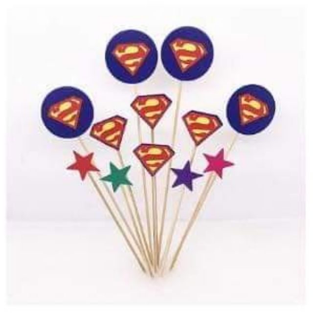 Topper trang trí hình logo superman