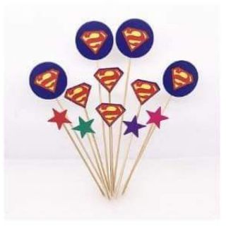 Topper trang trí hình logo superman