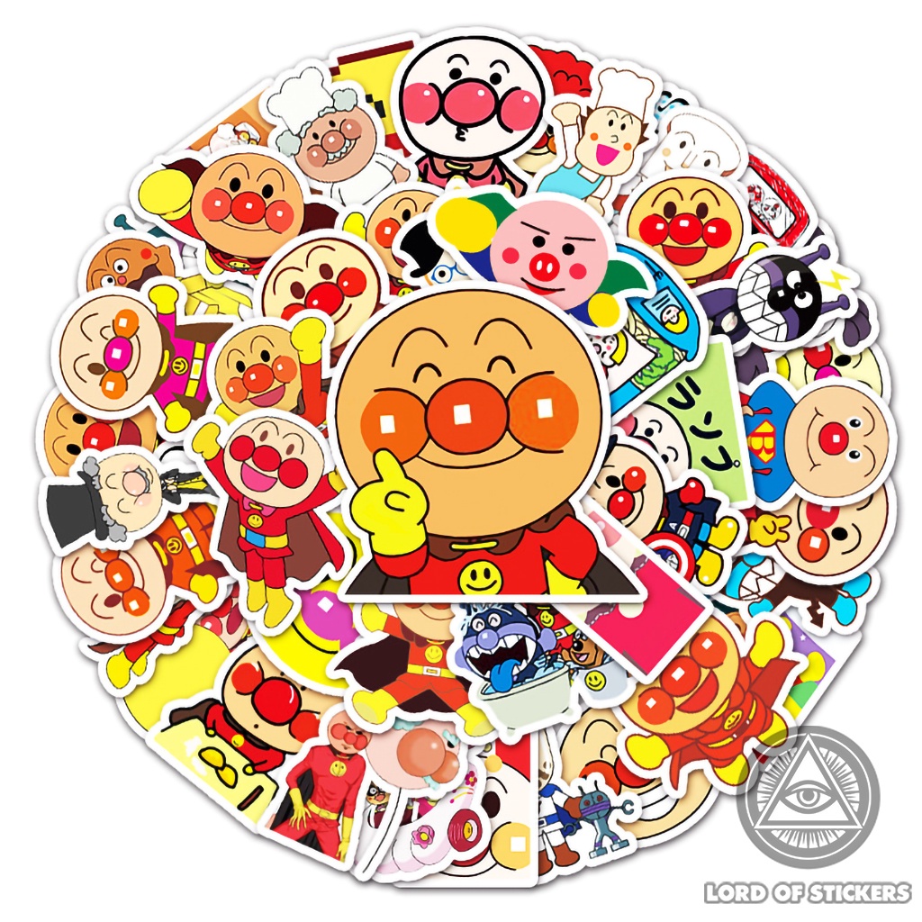 Set 52 Nhãn Dán Nhân Vật Hoạt Hình Siêu Nhân Dễ Thương Sticker Cute Chống Thấm Nước Trang Trí Mũ Bảo Hiểm, Ván Trượt, Sổ