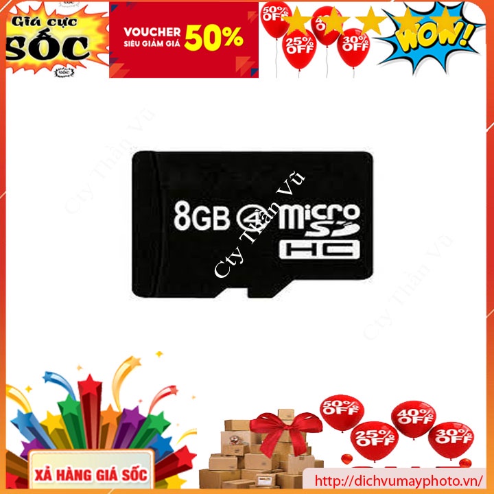 Thẻ nhớ micro SD 8GB không vỏ bảo hành 12 tháng chất lượng kholinhkienmayin