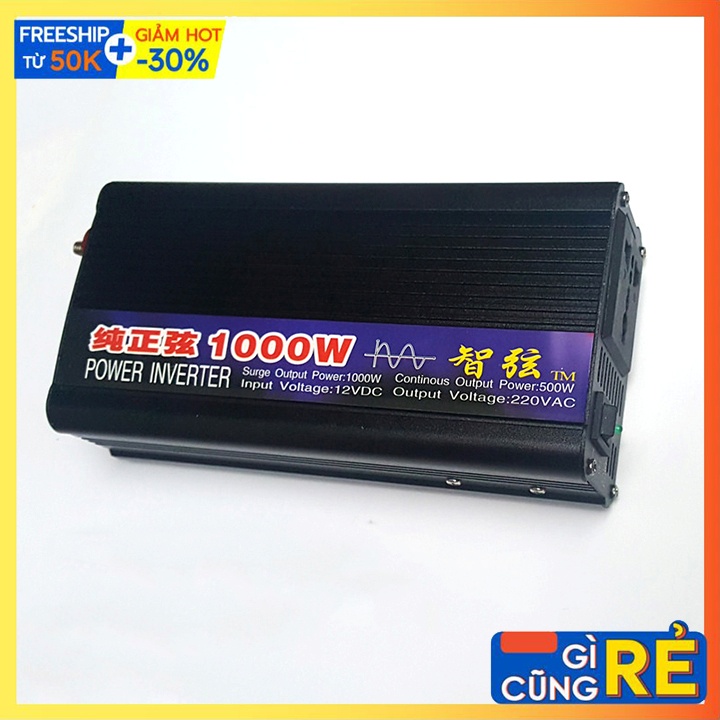 Bộ kích điện inverter 1000W Sin chuẩn Từ 12v lên 220v