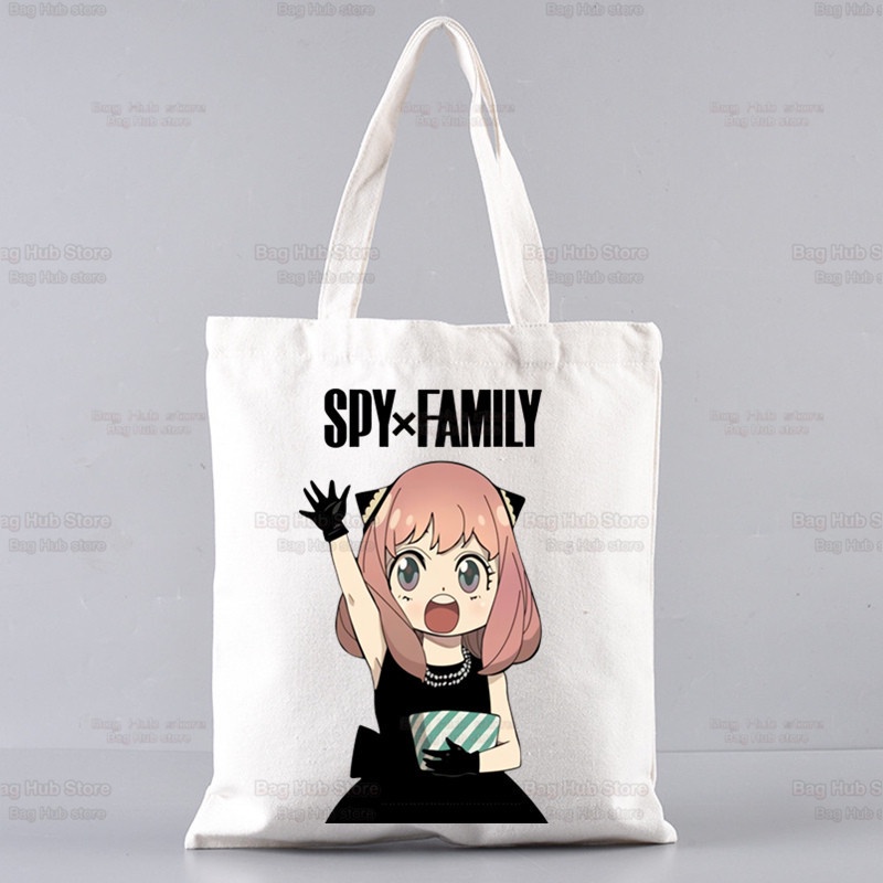 Túi tote vải trắng IN HÌNH Spy x Family Gia đình điệp viên anime chibi phụ kiện thời trang