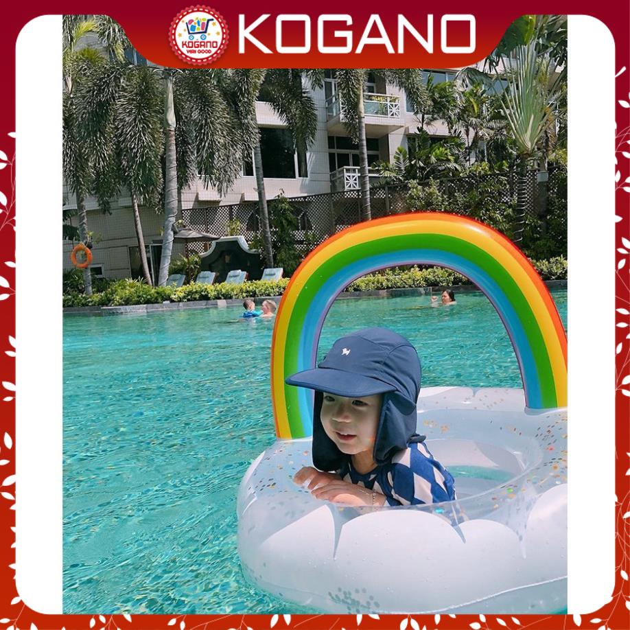 Phao Bơi Cho Bé KOGANO Phao Cho Bé Có Xỏ Chân Chống Lật An Toàn Bơi Lội Hình Cầu Vồng Cực Yêu SS-001262