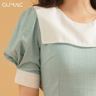 Đầm xanh cổ thủy thủ DA710 GUMAC