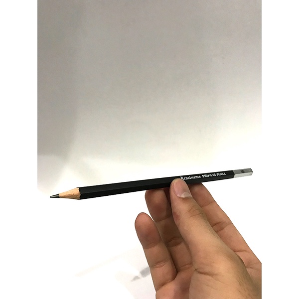 Bút Chì Gỗ 5B Drawing Pencil Renaissance - Thân Đen
