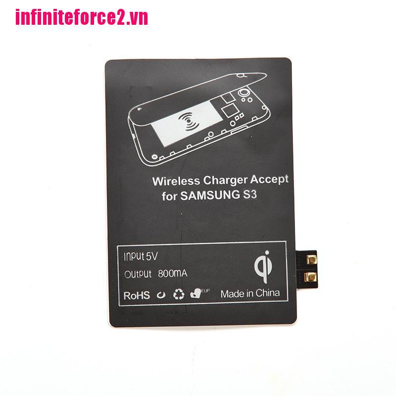 Bộ thu sạc không dây Qi cho Samsung Galaxy S3 S4 S5 Note 2 3 4