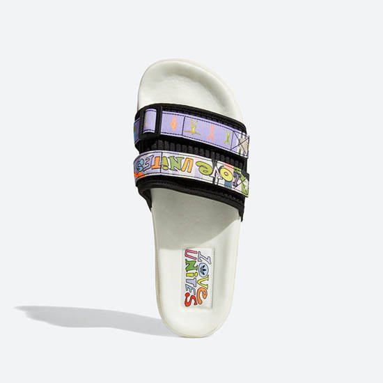 Dép quai ngang adidas Adilette Sandle 2.0 Owhite/Cblack/Lpurpl_GW2411