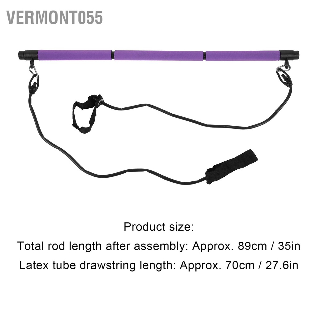 Vermont055 3 phần Pilates Bar Yoga Body Building Training Trang chủ Kéo Dây Thiết bị thể dục