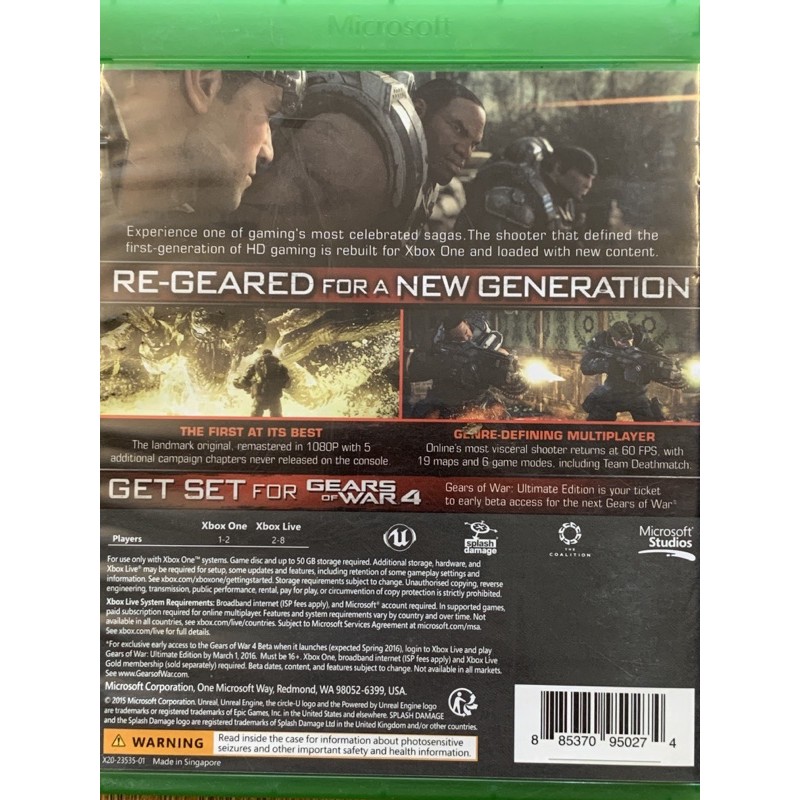 Đĩa Xbox One GEARS OF WAR ULTIMATE EDITION