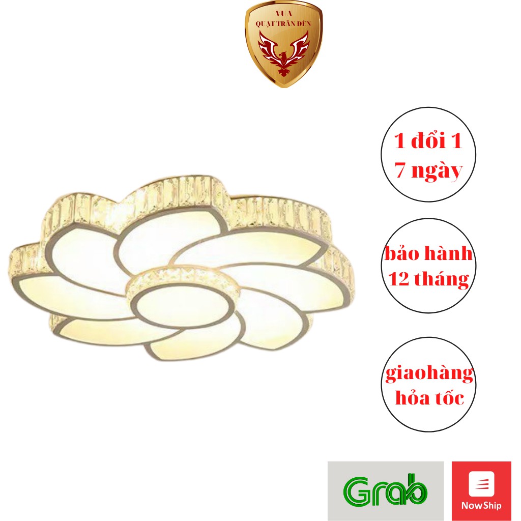 Đèn Ốp Trần Pha Lê Cao Cấp QTD801, Đèn Trang Trí Phòng Khách/Phòng Ngủ
