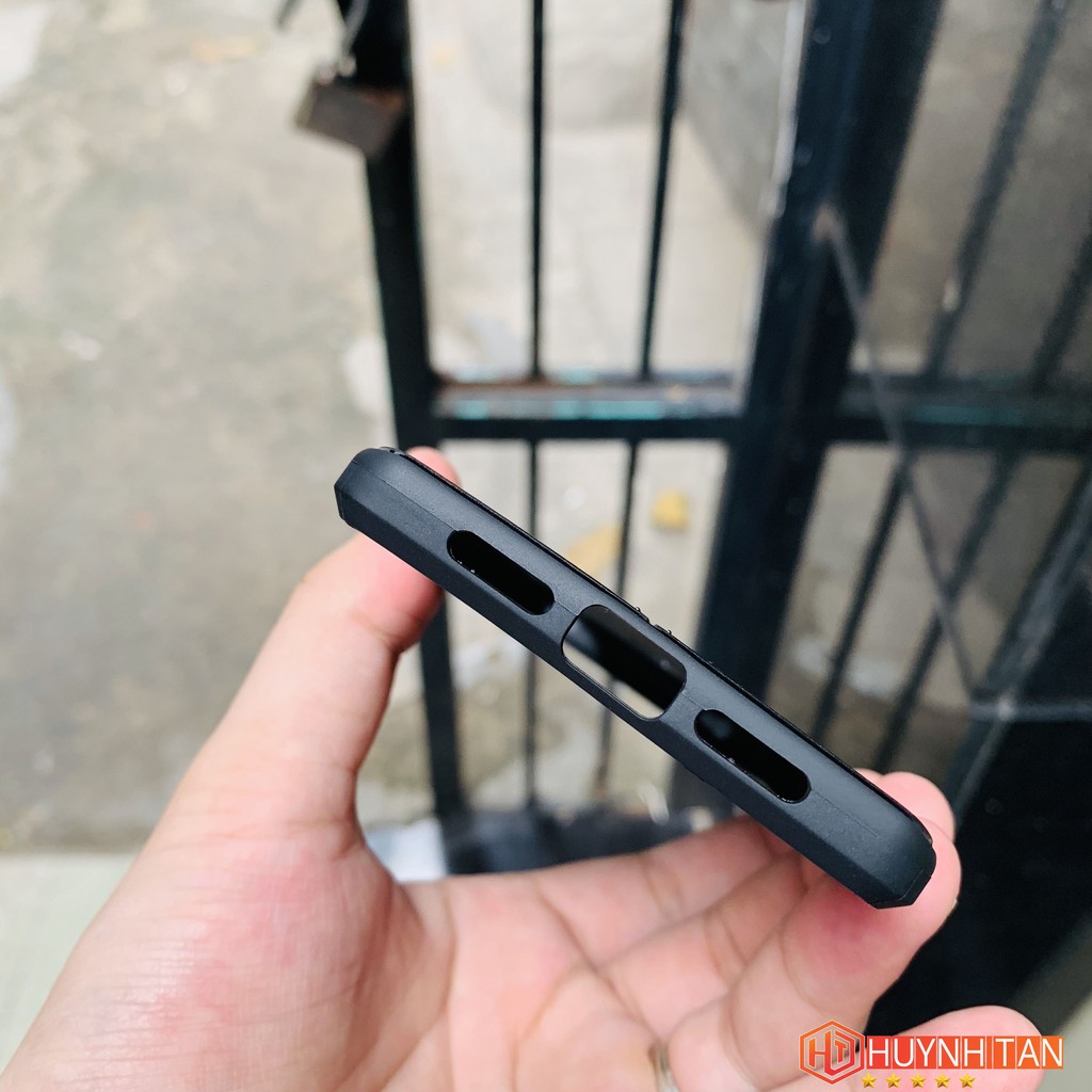 Ốp lưng Xiaomi Mi 8 SE chống sốc Vân da màu đen