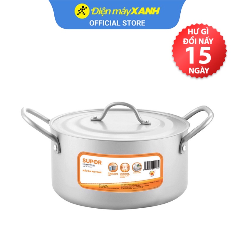 Nồi nhôm oxy hóa mềm nắp nhôm 20 cm Supor HT08008-2