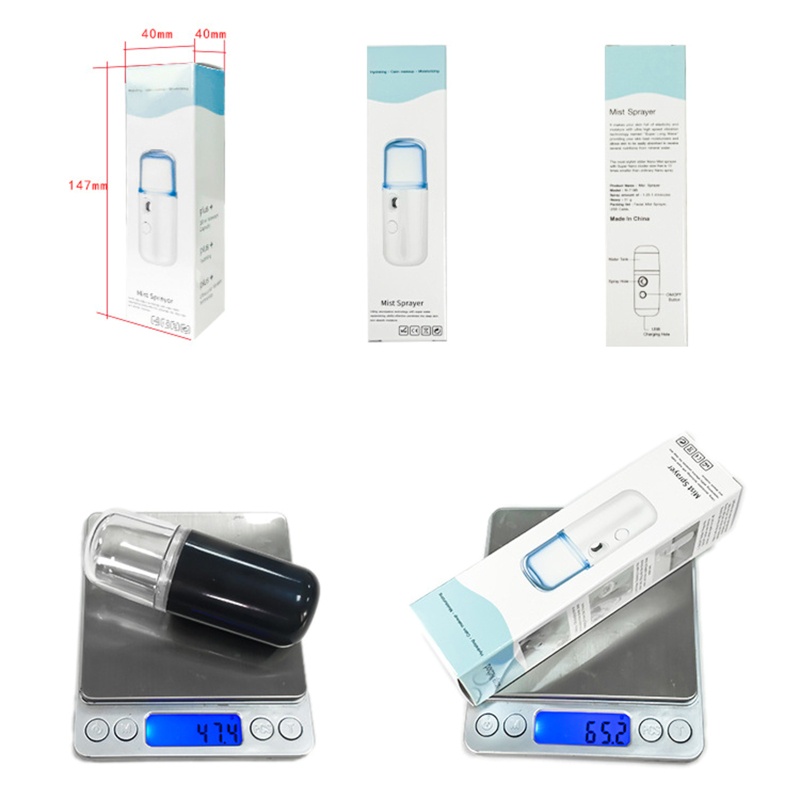 Máy Phun Sương Tạo Độ Ẩm Da Mặt Mini 30ml Sạc USB Tiện Lợi