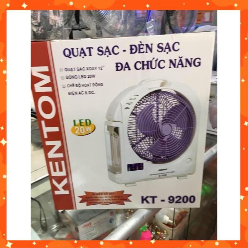Quạt sạc Kentom KT 9100/KT9200 kèm dend sạc tiện dụng, 2 chế đọ hoạt động AC & DC ,thời gian sử dụng lâu. .