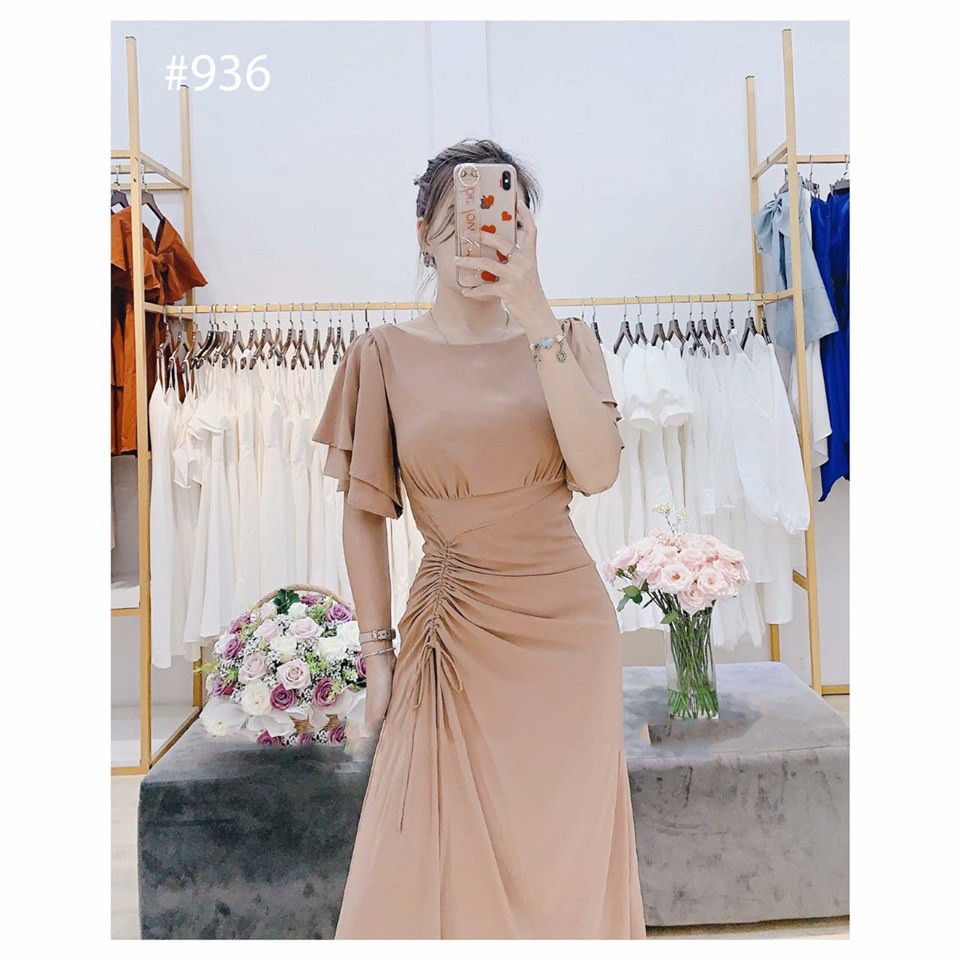 Đầm nhún bèo nhiều màu chất đẹp