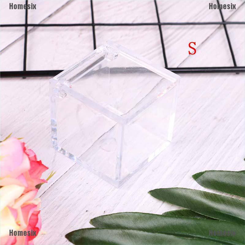 Hộp đựng kẹo dạng khối lập phương trong suốt
