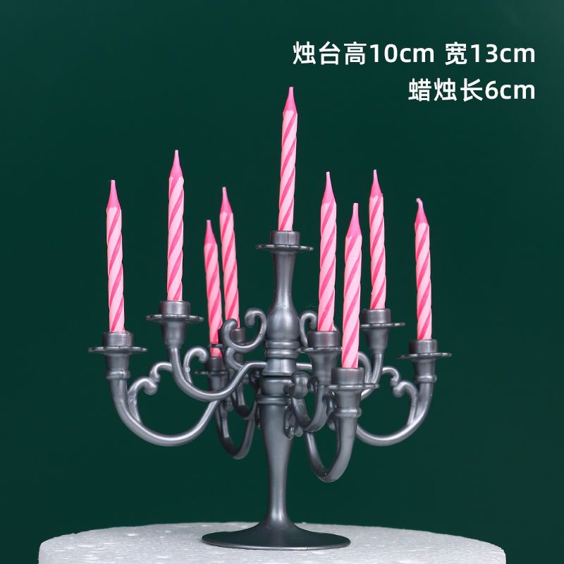 Hàng Có Sẵn Giao Hàng Ngay Lập Phương#Chân Nến mini Bằng Nhựa Phong Cách Hàn Quốc Cổ Điển Sáng Tạo 8 / 24yy