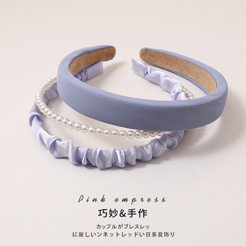 Băng Đô Cài Tóc Đính Ngọc Trai Nhân Tạo Phong Cách Pháp Thời Trang Mùa Hè Cho Nữ