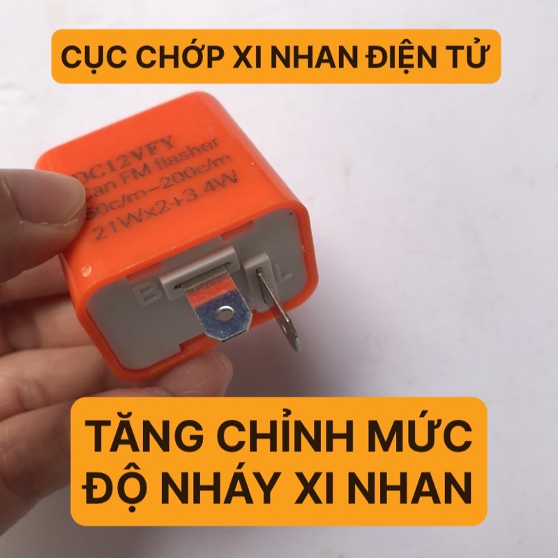 1 Cục Chớp Xi nhan điện tử có tăng chỉnh nháy nhanh chậm - Hàng loại một dùng cực bền - Đèn xe Việt