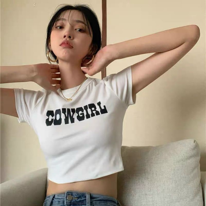 Áo thun croptop Cowgirl ôm body