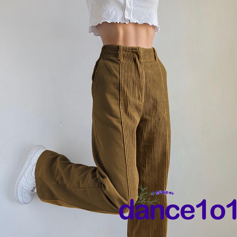 Quần dài lưng cao thời trang Hàn Quốc cá tính cho nữ