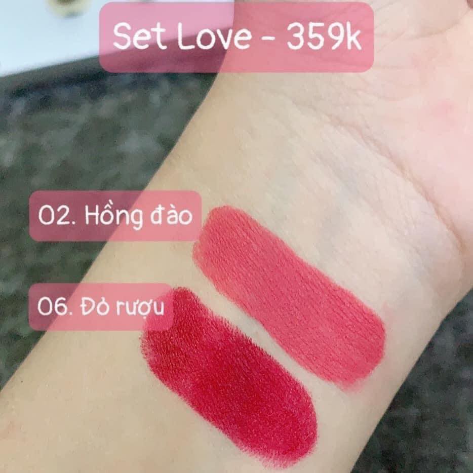 Son Môi Mini - Set 2 Thỏi - MOI Cosmetics Hồ Ngọc Hà - Golden Gift