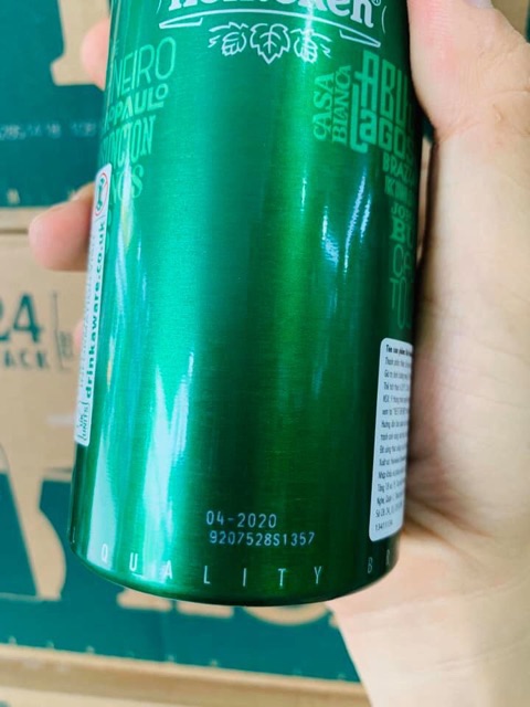 Bia HEINEKEN Hà Lan chai nhôm 330 mL Date 4/2020