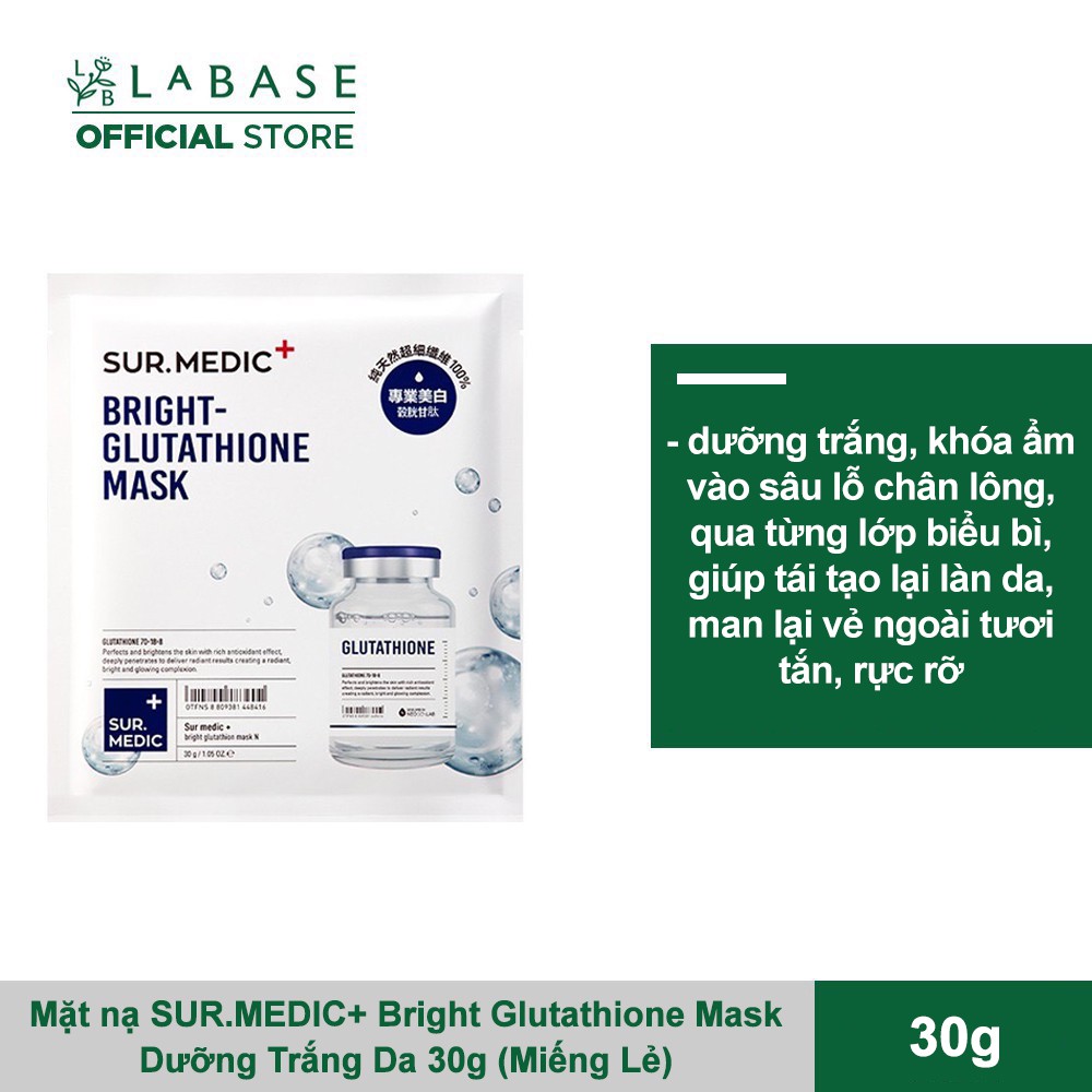 Mặt Nạ Trắng Da Sur.Medic Super Glutathione 100 Bright Mask (Miếng lẻ)