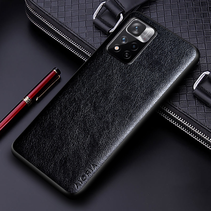 Sang Trọng Bao Da Điện Thoại pu Màu Trơn Cho xiaomi redmi note 11 5g note 11 pro plus 5g