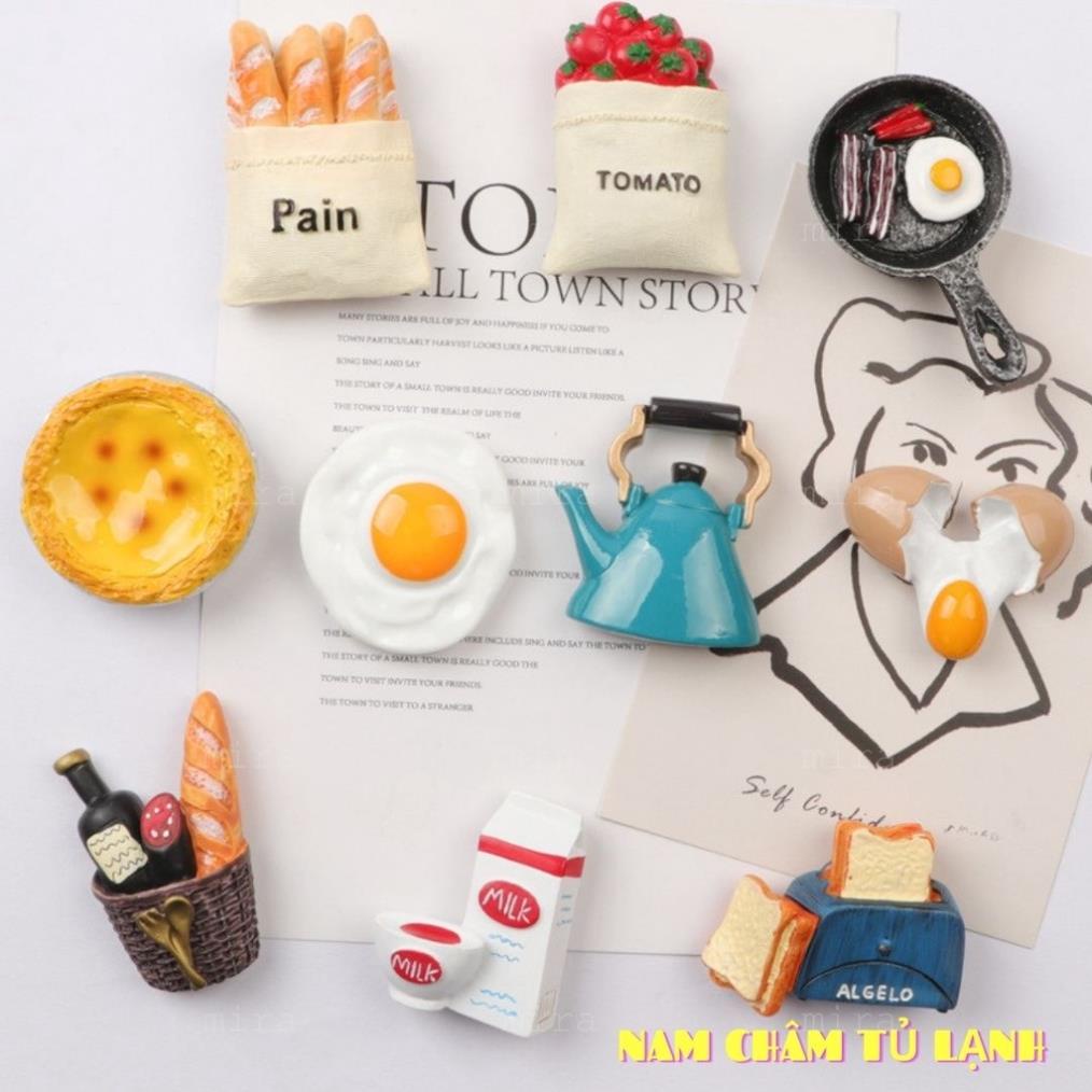 Nam Châm Tủ Lạnh 3D Mô Hình Trứng Gà Trang Trí Bếp Phong Cách Phụ Kiện Bếp Bắc Âu, Quà Lưu Niệm MIRA-3D68015