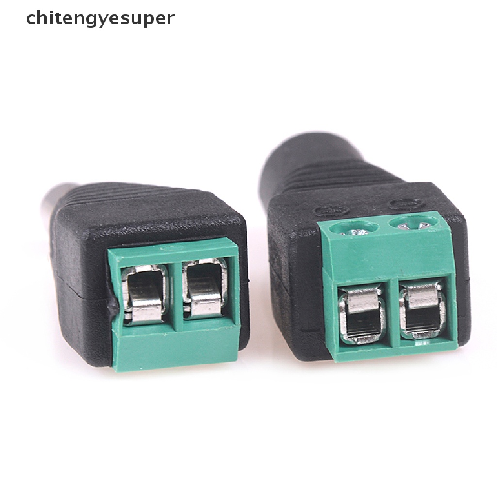 Chitengyesuper 5 Pairs Male and Female 2.1x5.5mm DC Power Plug Jack Adapter Connector CGS
