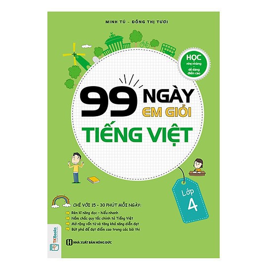 Sách - Combo 99 Ngày Em Học Giỏi Lớp 4 Môn Toán + Tiếng Việt + Tiếng Anh