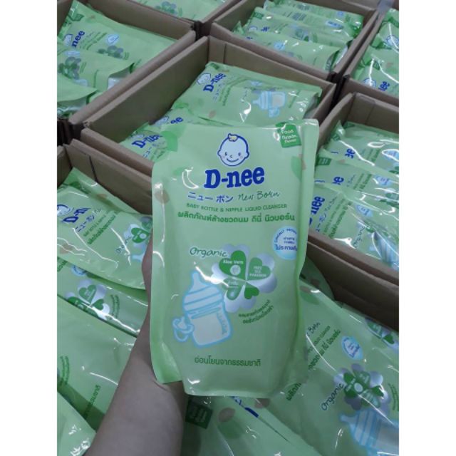 [Mẫu mới]Nước rửa bình sữa Dnee Organic dạng túi 600ml