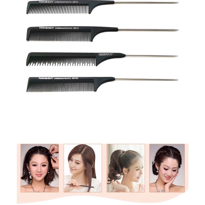 Lược đánh rối Tony&guy lược chia tóc chuôi săt không ghỉ cao cấp