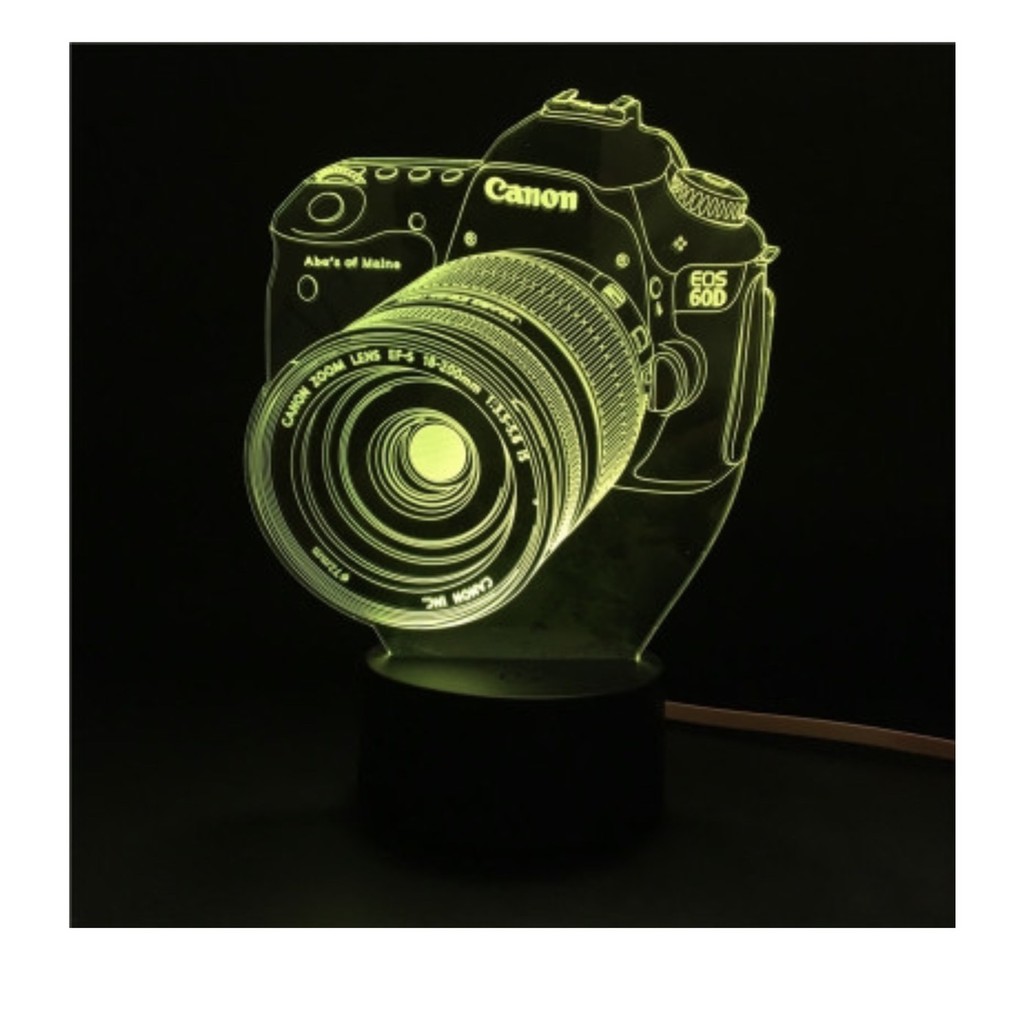 Đèn led 3D mẫu Camera 3-7-16 màu