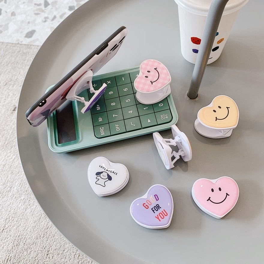 Nhẫn Đỡ Điện Thoại Hình Trái Tim Xinh Xắn Dễ Thương