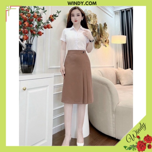 Chân Váy Xếp Ly Kiểu Dáng Công Sở Phối Cúc Chất Vải Cao Cấp Windy.com
