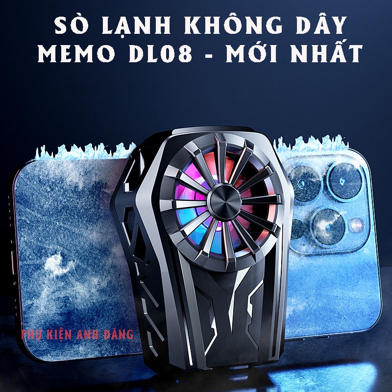 Quạt Tản Nhiệt Điện Thoại Sò Lạnh Không Dây Có Pin Memo Dl08 Giá Rẻ