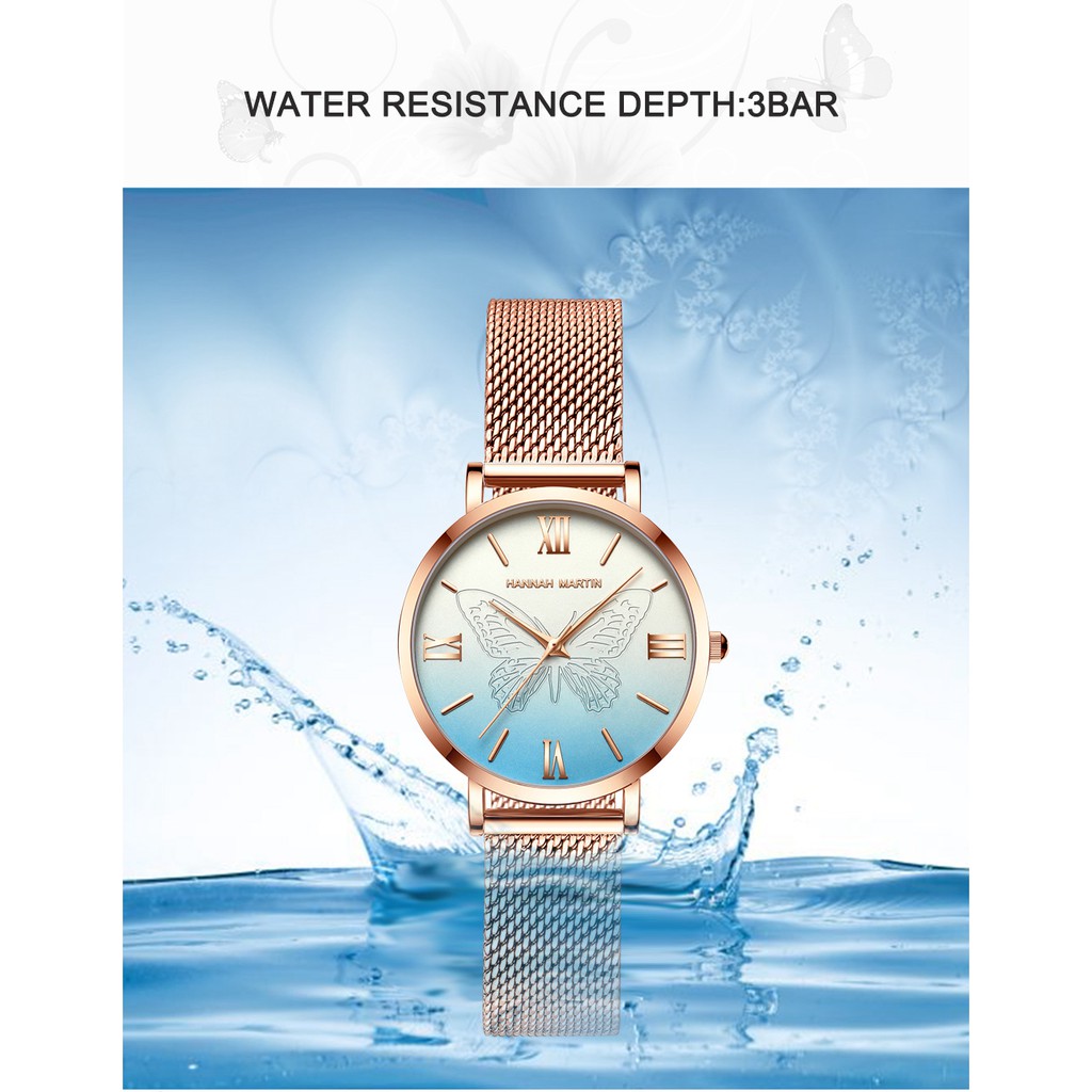 Đồng hồ nữ HANNAH MARTIN chính hãng - Model HM-13620 - dây thép không gỉ - bảo hà | BigBuy360 - bigbuy360.vn