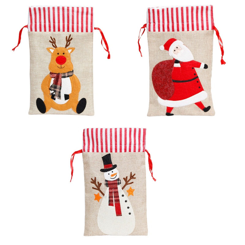 Túi Rút Đựng Kẹo Giáng Sinh Hình Ông Già Noel