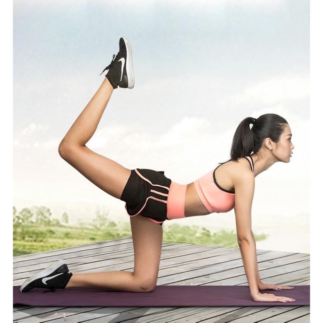 QQ 001-150 Bộ đồ bơi nữ thể thao ba mảnh của nữ sinh-Bộ Tập Gym, Yoga, Thể Dục Nữ  - Set Quần Đùi + Áo Bra | BigBuy360 - bigbuy360.vn