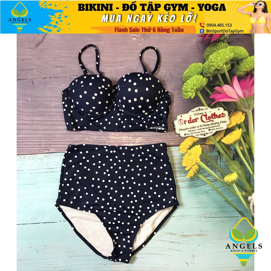 Bikini Hai Mảnh Chấm Bi Xanh Sexy Mặc Đi Biển  BHV008 [ Giá Sỉ ] | BigBuy360 - bigbuy360.vn