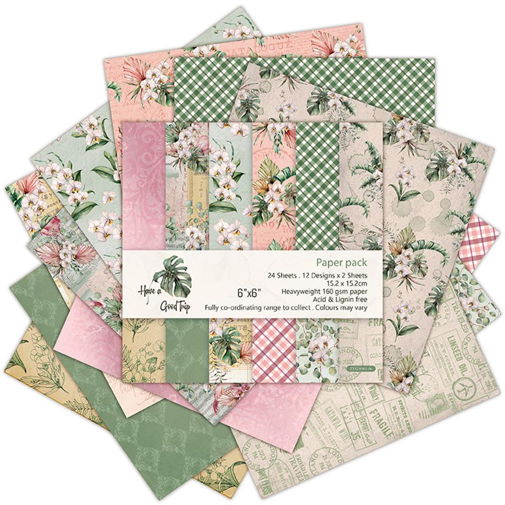 Set 24 Tờ Giấy Thủ Công Họa Tiết AUGUSTINE