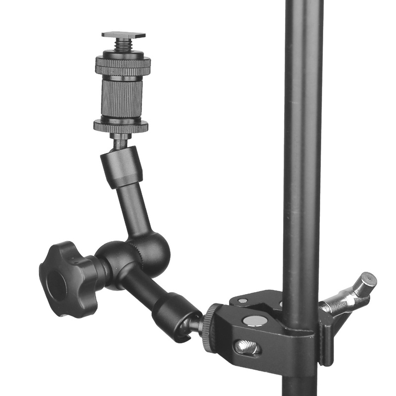 Kẹp Điều Chỉnh Được Kích Thước Cánh Tay Ma Sát 7 inch Với Vít 1 / 4 inch Và 3 / 8 inch Cho Máy Ảnh Dslr / Màn Hình Lcd / Đèn Led