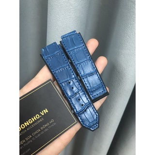 Dây đồng hồ HUB lót da (tặng kèm dụng cụ thay dây) HUB Fusion case 45 - dây màu xanh đen ảnh thật 100%
