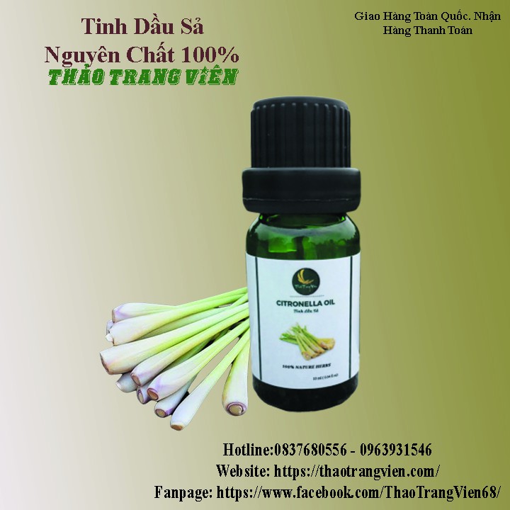 [giá xưởng] Tinh dầu sả nguyên chất 100 - 50ml | Thảo Trang Viên