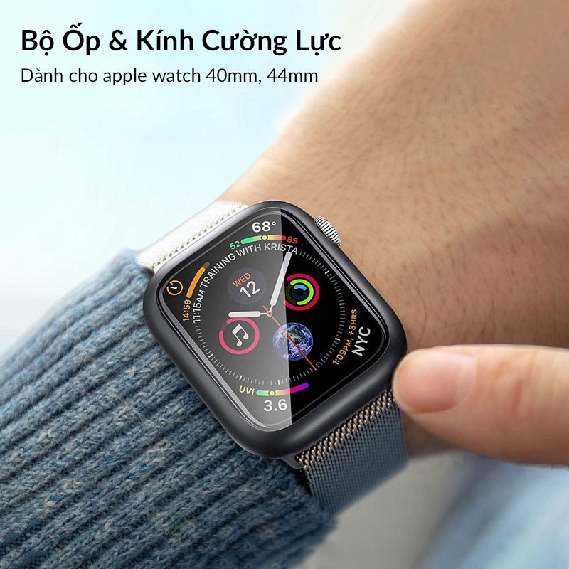 Case Apple Watch, Kính Cường Lực Anank Full Body Case, Chống Va Đập, Chống Xước, Ôm Sát Máy, Cảm Ứng Mượt Mà