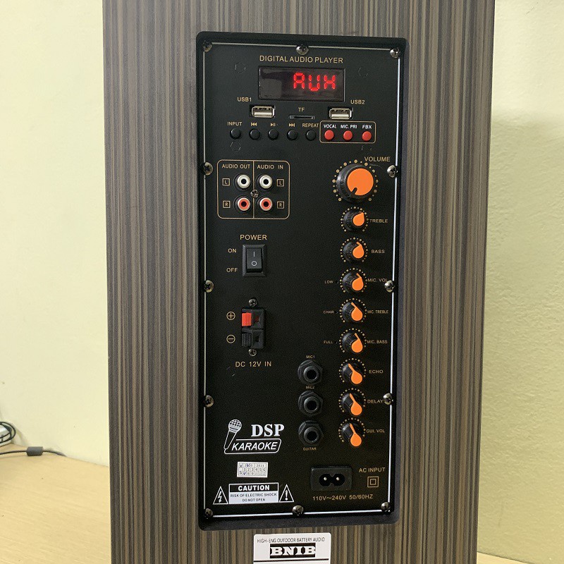 Loa kéo Karaoke  Audio A12, A10 Siêu bass 30cm, 25cm bluetooth 4.2 âm thanh 3D Hifi tặng 2 mic không dây Wiwu