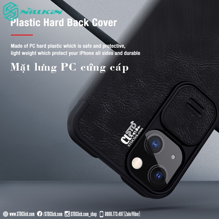 BAO DA IPHONE 13 NILLKIN QIN BẢO VỆ CAMERA CHÍNH HÃNG