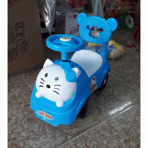 Xe Chòi Chân Cho Bé Hình Bò Sữa Mèo Thỏ Xe Bơi Lắc Có Nhạc
